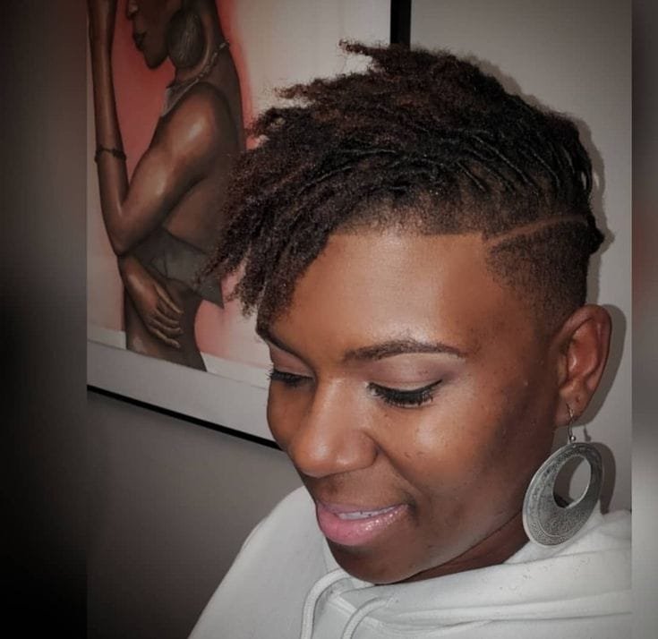 Short Locs for black women with side fades
