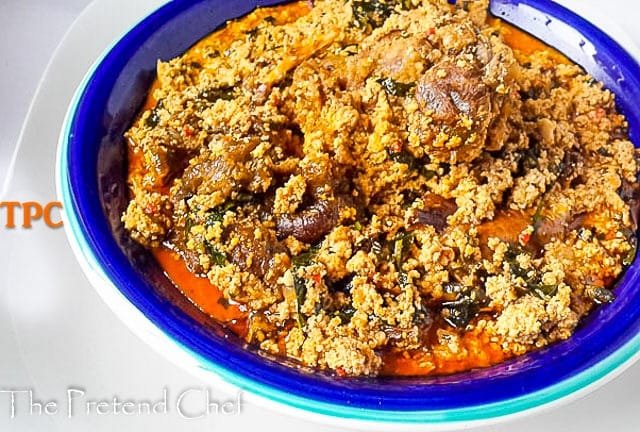 Lumpy Egusi soup