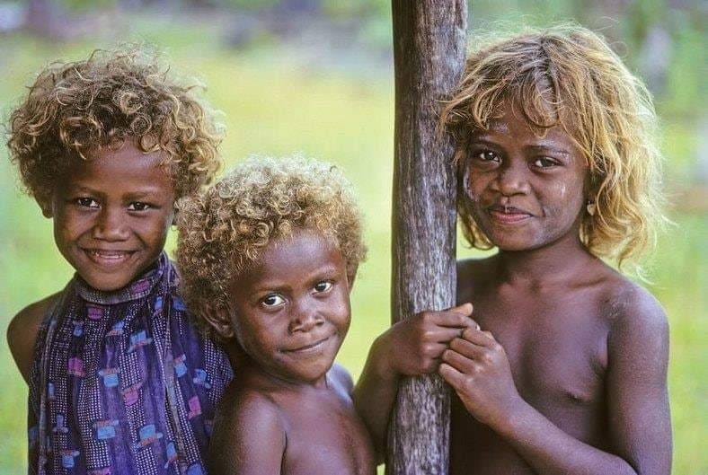 Melanesians Black Blonde Hair