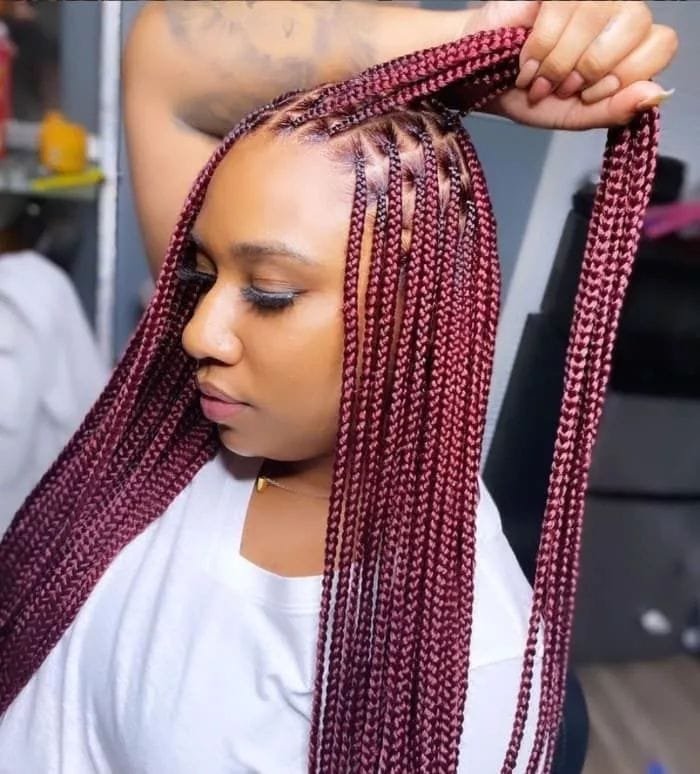 Knotless Braids with Color