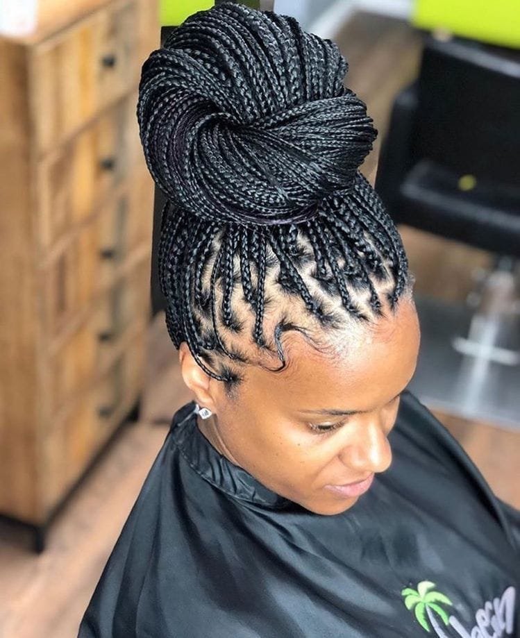 knotless braids Elegant Updos