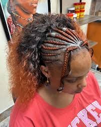 20 Ghana Weaving Styles You Should Try This Festive Season 37 Cornrows at the Front and Afro at the Rear