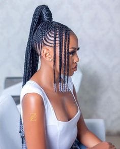 20 Ghana Weaving Styles You Should Try This Festive Season 51 Ghana Braided Updo Styled-up