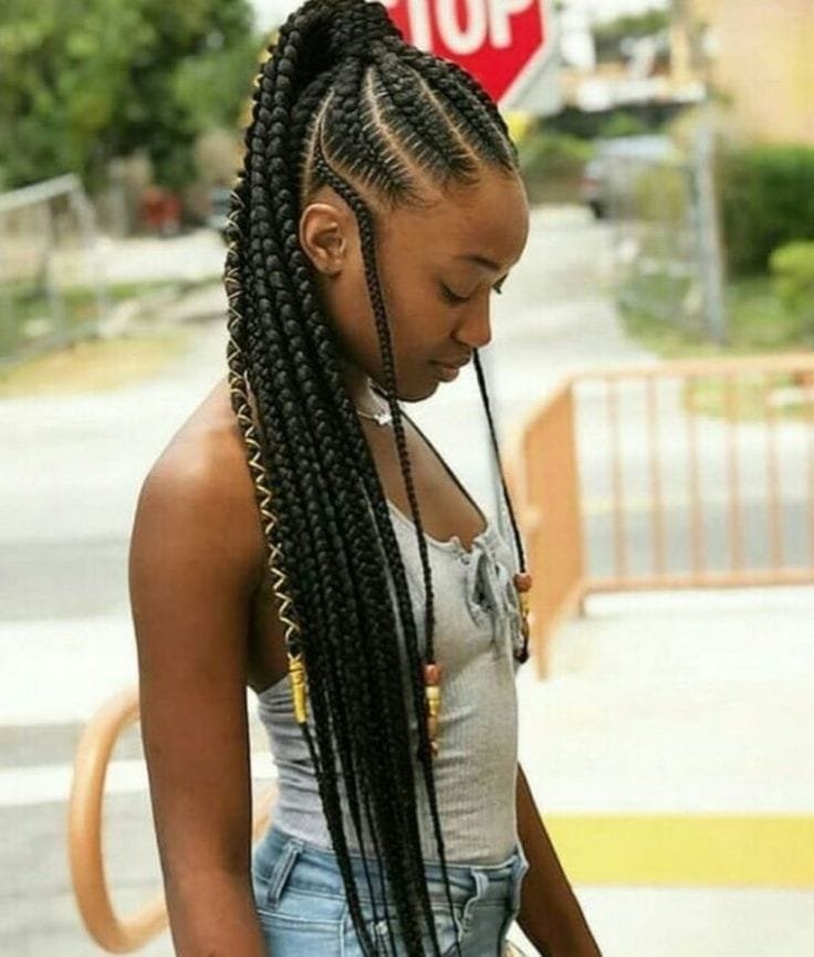 20 Ghana Weaving Styles You Should Try This Festive Season 31 Very Long Braids